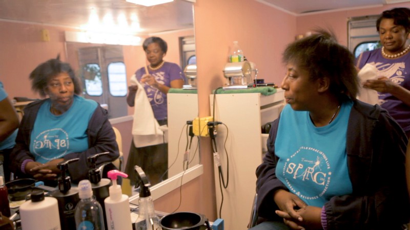 Beauty in Transition’s mobile salon in Brooklyn, NY CREDIT: NICOLA BENIZZI