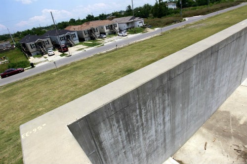 New levee wall in New Orleans, in 2012 CREDIT: AP Photo/Gerald Herbert