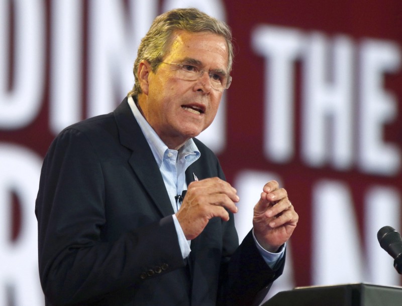 Republican presidential candidate Jeb Bush at an Americans for Prosperity event CREDIT: AP PHOTO/PAUL VERNON