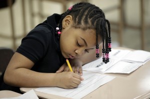 Airia Turner, a second grader at George Buck Elementary School CREDIT: AP Photo/AJ Mast