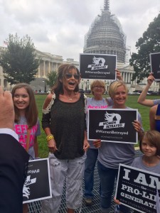 Former Alaska Governor Sarah Palin joined Rand Paul at Thursday’s rally. CREDIT: Emily Atkin