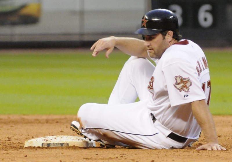 Lance Berkman playing for the Astros in 2010. CREDIT: AP PHOTO/PAT SULLIVAN
