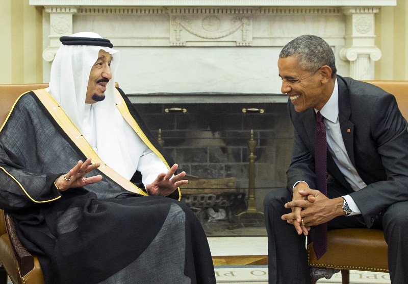 President Barack Obama, right, meets with King Salman of Saudi Arabia in the Oval Office of the White House, on Friday, Sept. 4, 2015, in Washington. CREDIT: AP PHOTO/EVAN VUCCI