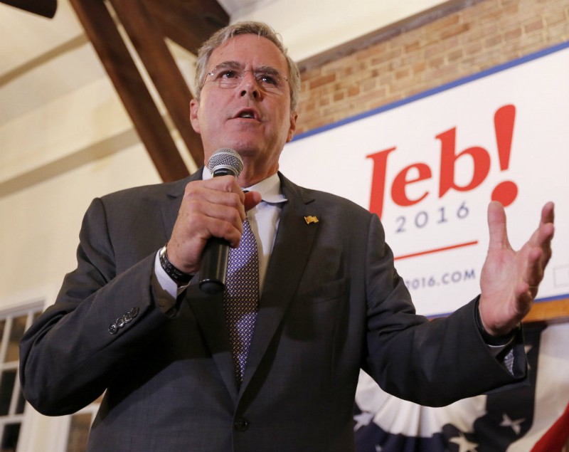 Republican presidential candidate former Florida Gov. Jeb Bush on the campaign trail, Thursday, Sept. 24, 2015. CREDIT: AP PHOTO/MIC SMITH