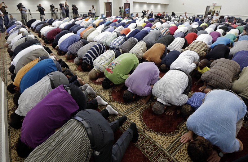 In this Aug. 10, 2012 photo, worshipers attend midday prayers at the Islamic Center of Murfreesboro in Murfreesboro, Tenn. CREDIT: AP PHOTO/MARK HUMPHREY
