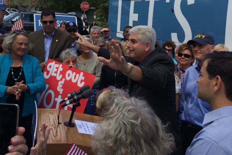 Florida Rep. Julio Gonzalez (R) endorsing Gov. Rick Scott (R) and Sen. Marco Rubio (R) during the 2014 elections. CREDIT: FACEBOOK/JULIO GONZALEZ FOR FLORIDA STATE REPRESENTATIVE