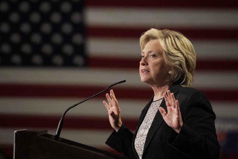 Democratic presidential candidate Hillary Rodham Clinton speaks at a ‘Women for Hillary’ grassroots organizing meeting Thursday, Sept. 10, 2015, in Columbus, Ohio. CREDIT: AP PHOTO/JAY LAPRETE