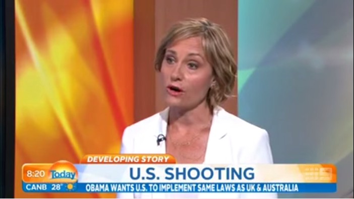 Samantha Lee, director of Gun Control Australia. CREDIT: TODAY SHOW/SCREENSHOT