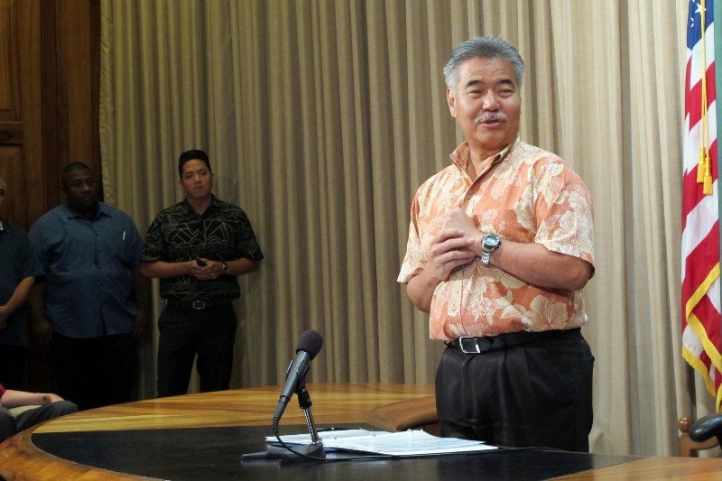 Hawaii Gov. David Ige (D) CREDIT: AP PHOTO/CATHY BUSSEWITZ