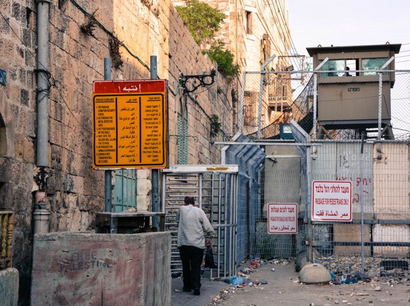 A checkpoint in Hebron. CREDIT: Jack jenkins