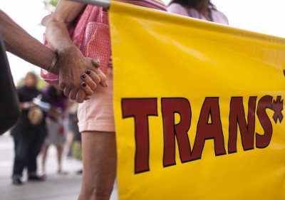 In this May 29, 2014 photo, Denee Mallon takes part in the Trans March to Morningside Park in Albuquerque, N.M. CREDIT: AP Photo/Craig Fritz