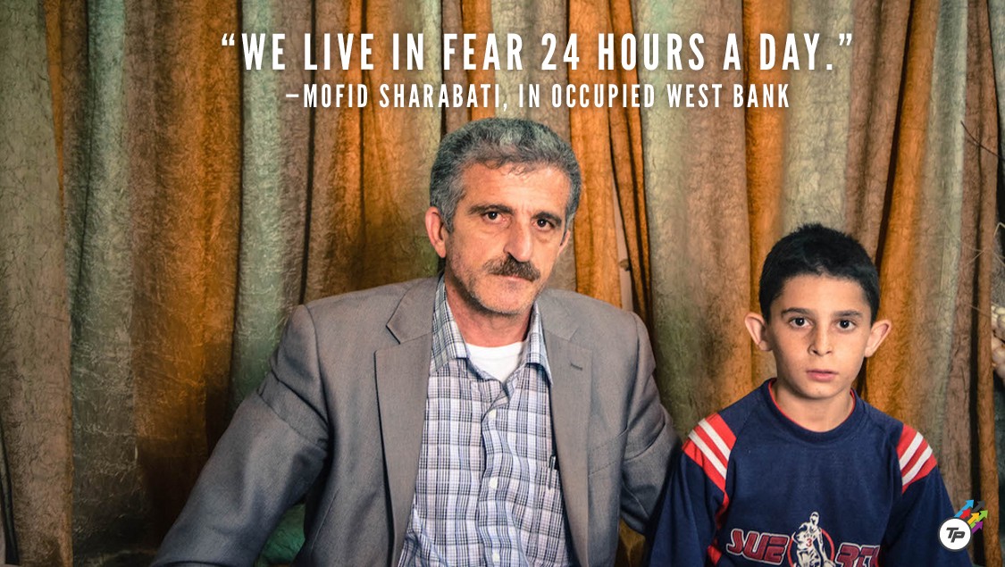 Mofid Sharabati and his son Marwan. CREDIT: JACK JENKINS/DYLAN PETROHILOS