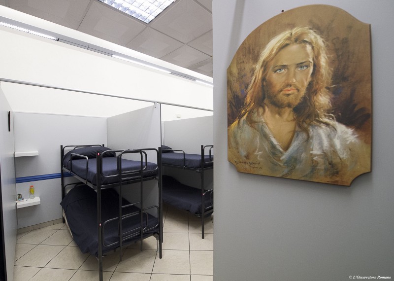 The Vatican’s new homeless shelter near St. Peter’s Square. CREDIT: L’OSSERVATORE ROMANO/POOL PHOTO VIA AP