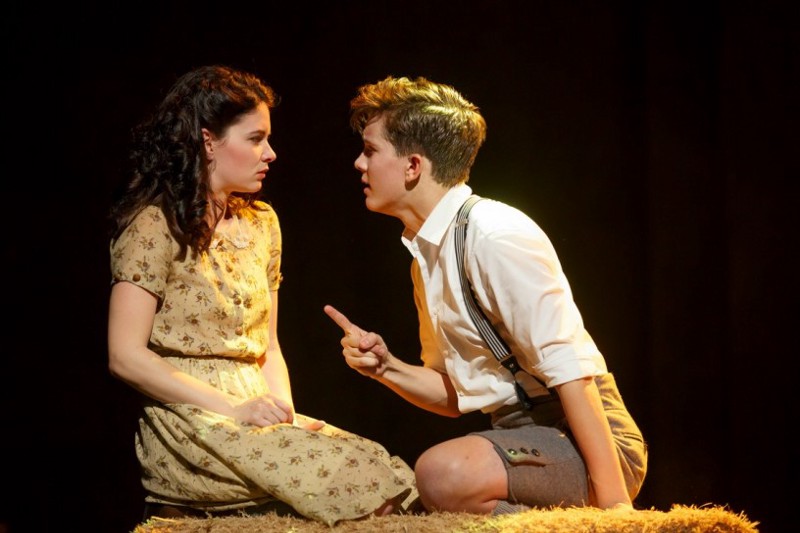 Sandra Mae Frank as Wendla and Austin P. McKenzie as Melchior in “Spring Awakening.” CREDIT: Joan Marcus