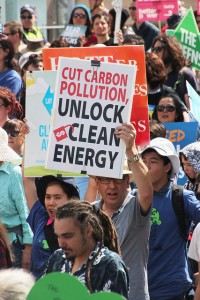 A sign from the People’s Climate March in 2014. CREDIT: Flickr user Takver