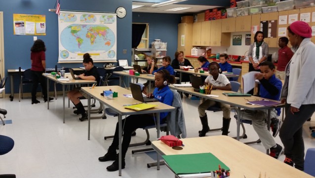 Students reading at Breakthrough South Magnet School. CREDIT: Casey Quinlan