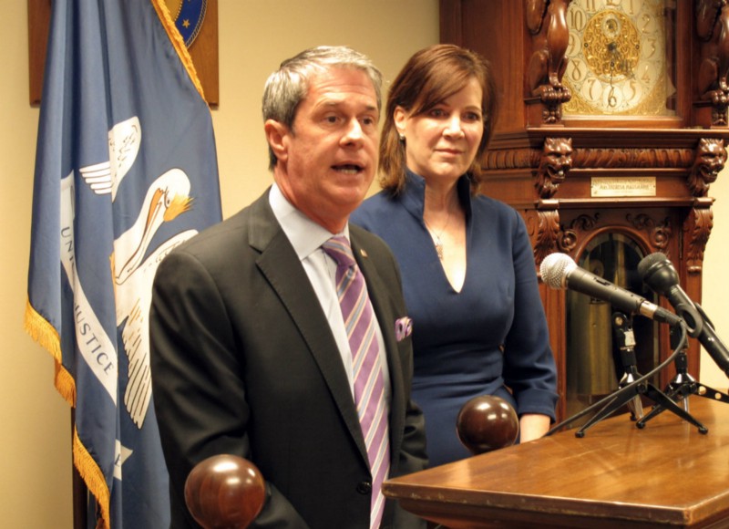Sen. David Vitter (R-LA) with his wife Wendy, in September CREDIT: AP PHOTO/MELINDA DESLATTE