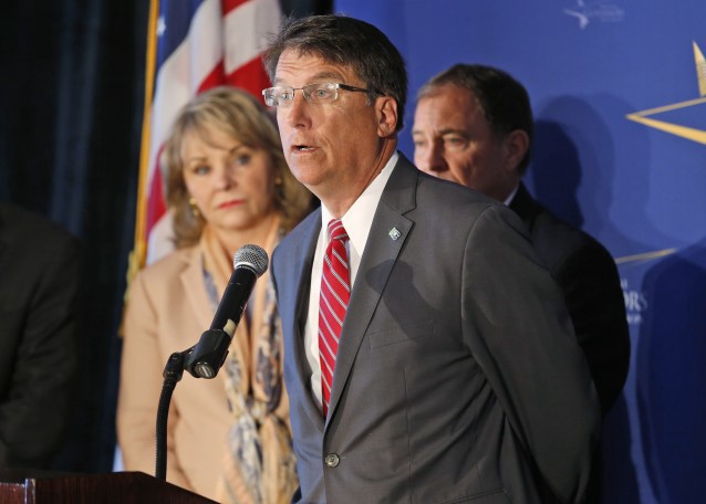 North Carolina Gov. Pat McCrory (R) CREDIT: AP Photo/Steve Helber