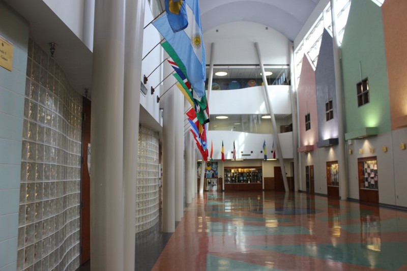The lobby of Naylor School. CREDIT: Casey Quinlan