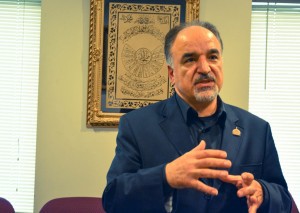 Kassim Allie, an administrator at North America’s largest mosque, said Muslim in Dearborn don’t have the luxury to mourn. CREDIT: Jack Jenkins/ThinkProgress