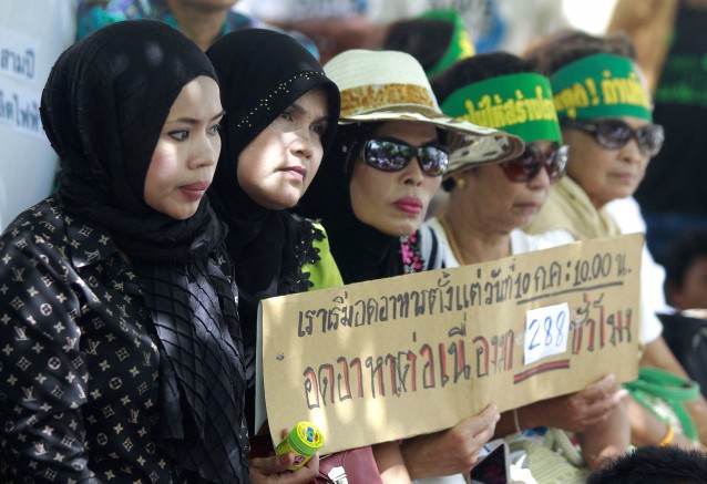 Protesters travelled from Krabi to Bangkok to fight a coal plant. CREDIT: ASTV Manager