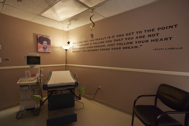 Whole Woman’s Health exam rooms feature quotes from famous women on the walls CREDIT: Courtesy of Whole Woman’s Health