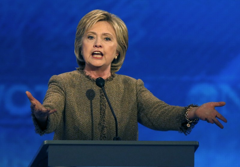 Hillary Clinton speaks during a Democratic presidential primary debate at Saint Anselm College in Manchester, N.H. on Dec. 19, 2015. CREDIT: AP PHOTO/JIM COLE