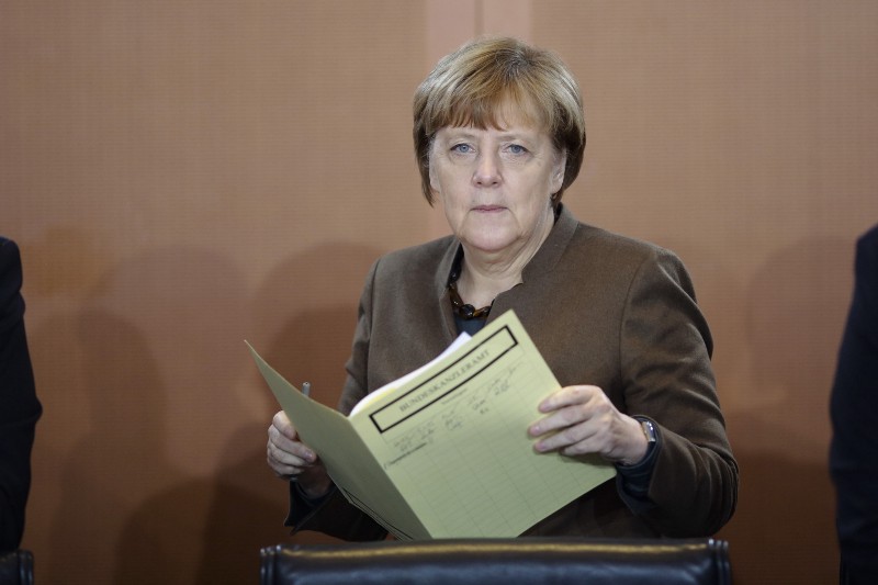 German Chancellor Angela Merkel arrives for German government’s weekly cabinet meeting in Berlin, Wednesday, Dec. 9, 2015. CREDIT: AP PHOTO/MARKUS SCHREIBER