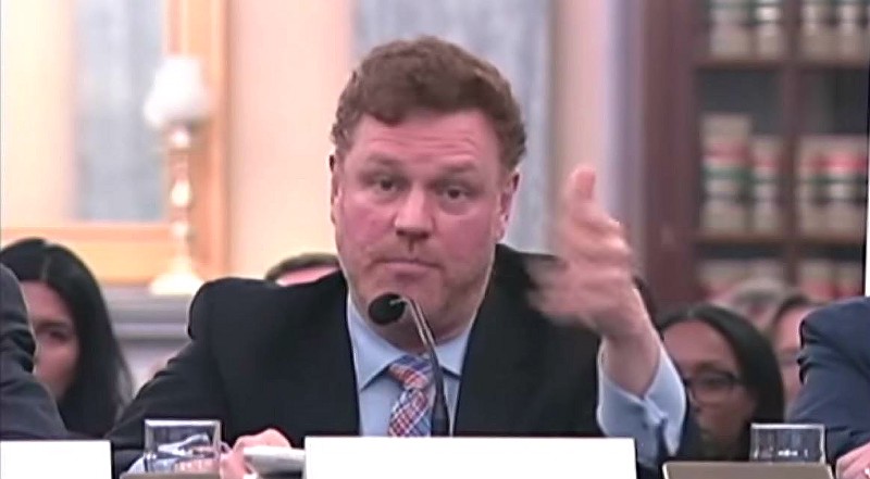 Author Mark Steyn testified at a Senate hearing Tuesday on climate science. CREDIT: YOUTUBE/SCREENSHOT