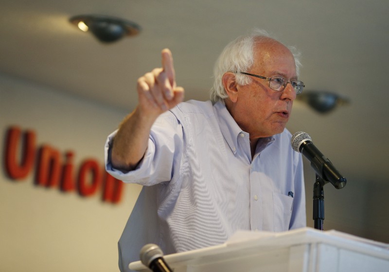 Sen. Bernie Sanders, I-Vt., speaks during a town hall meeting at the Culinary Workers Union Tuesday, March 31, 2015, in Las Vegas. CREDIT: AP PHOTO/JOHN LOCHER