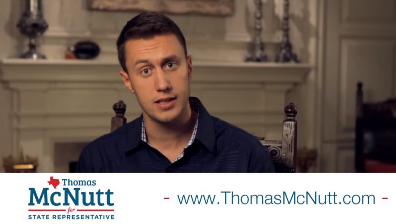 Thomas McNutt, Texas state representative candidate CREDIT: SCREENGRAB