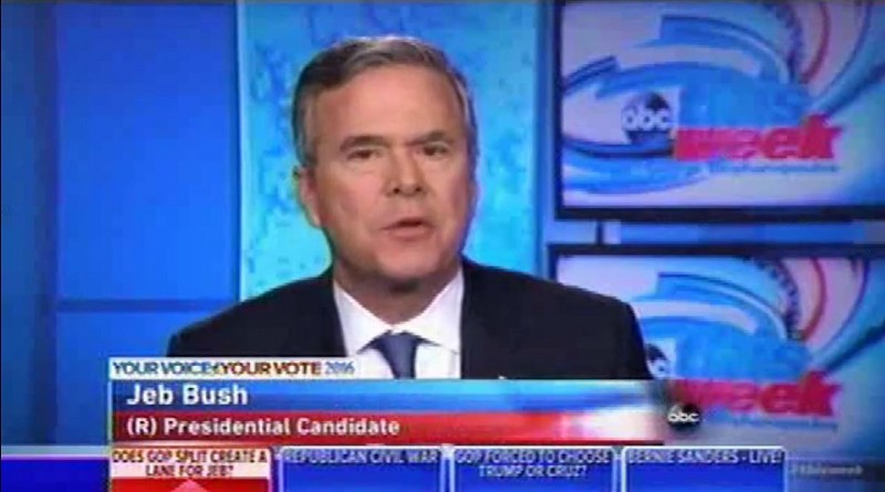 Former Gov. Jeb Bush (R-FL) on This Week CREDIT: ABC’S THIS WEEK
