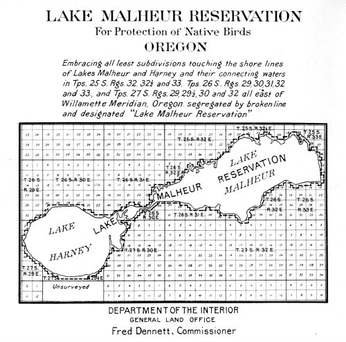 Teddy Roosevelt’s initial order establishing the Lake Malheur Reservation CREDIT: Department of the Interior