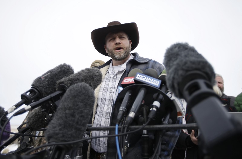 Ammon Bundy, the leader of the armed occupation of an Oregon U.S. Fish and Wildlife Building CREDIT: RICK BOWMER/AP