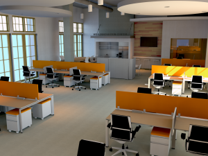 Work space at the WGA Center for Innovation and Technology. CREDIT: Western Growers Association