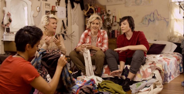 Fawzia Mirza (Kat), Kristina Mitchell (Jenna), Laura Zak (Allie), and Caroline Whitney Smith (Lisa),