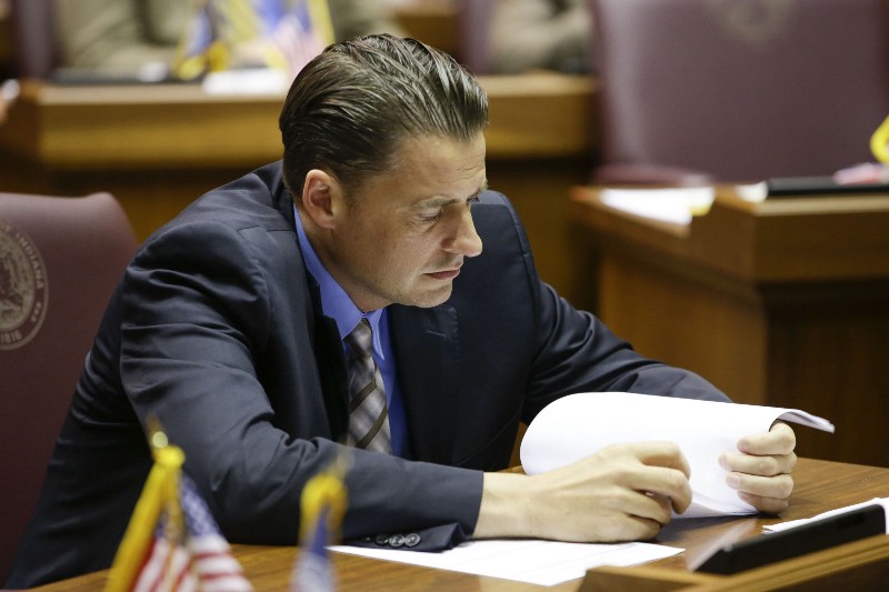 House Minority Leader Scott Pelath, D-Michigan City, looks over some documents in 2015. While Democrats are in the minority, Indiana lawmakers will be voting on a Republican bill that could hinder the state’s ability to regulate pollution. CREDIT: (AP PHOTO/AJ MAST)