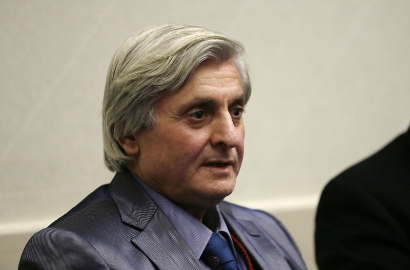 Syrian refugee Refaai Hamo addresses the media during a news conference, in Romulus, Mich. CREDIT: AP PHOTO/CARLOS OSORIO