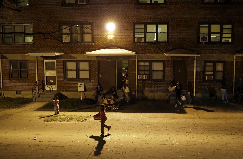 A public housing complex in Baltimore CREDIT: AP PHOTO/PATRICK SEMANSKY