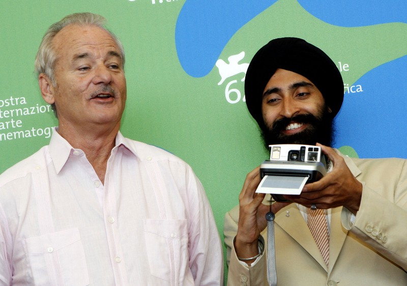 Waris Ahluwalia, right, alongside actor Bill Murray. The two worked together in films such as “The Life Aquatic.” CREDIT: AP PHOTO/ANDREW MEDICHINI