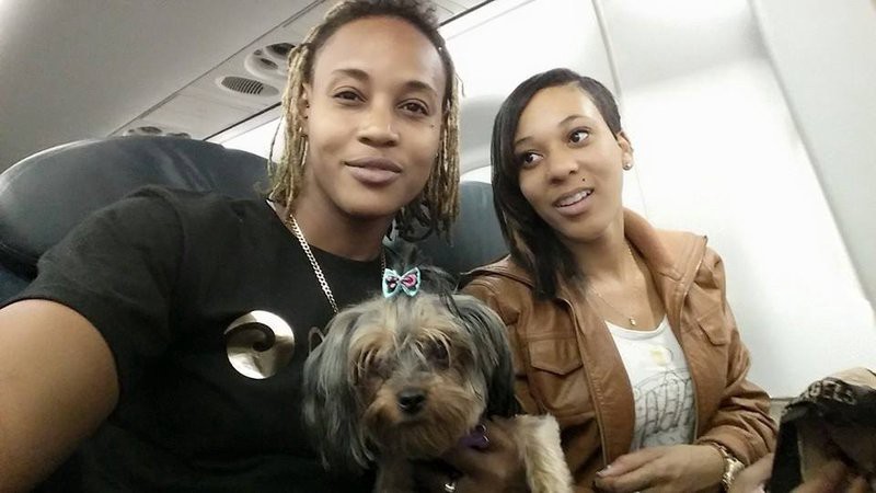 Monique Coverson (left) and her partner Larissa Joseph CREDIT: FACEBOOK/FREE MONIQUE AND LARISSA