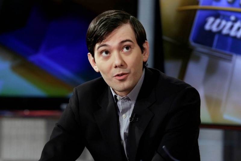 Shkreli is interviewed by host Maria Bartiromo during her “Mornings with Maria Bartiromo” program on the Fox Business Network, in New York, Tuesday, Feb. 2, 2016. CREDIT: AP Photo/Richard Drew