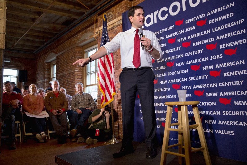 Republican presidential candidate, Sen. Marco Rubio, R-Fla. speaks during a town hall meeting in Laconia, N.H., Wednesday Feb. 3, 2016. CREDIT: (AP PHOTO/JACQUELYN MARTIN