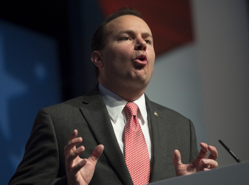 Senator Mike Lee, R-Utah speaks at the Faith and Freedom Coalition’s Road to Majority event in Washington, Thursday, June 19, 2014. CREDIT: AP PHOTO/MOLLY RILEY