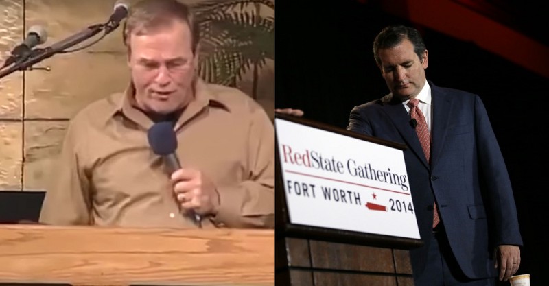 Cruz’s campaign isn’t shying away from an endorsement made by controversial evangelical pastor Mike Bickle (left). CREDIT: CRUZ PHOTO VIA AP/TONY GUTIERREZ
