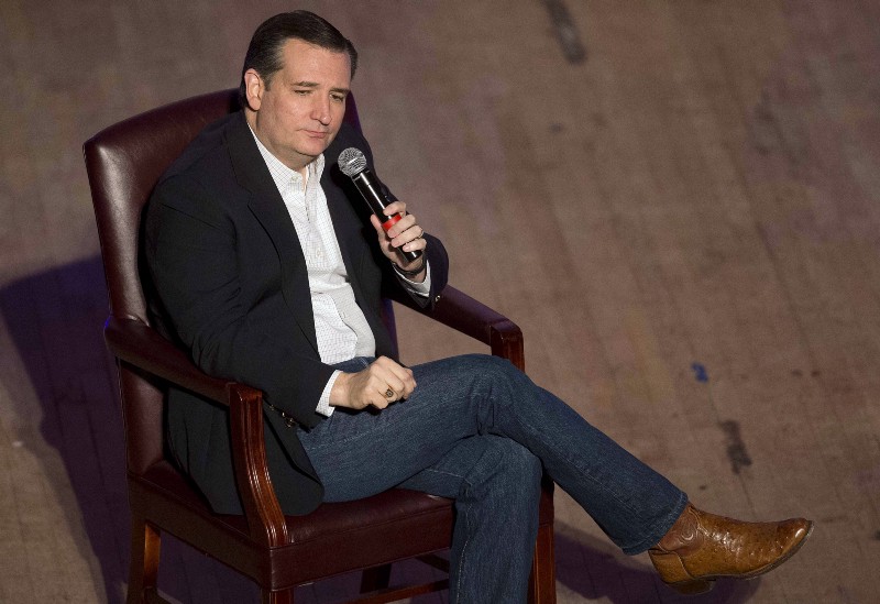 Republican presidential candidate Sen. Ted Cruz, R-Texas, speaks at the Carolina Values Summit at Winthrop University Thursday, Feb. 11, 2016, in Rock Hill, S.C. CREDIT: AP PHOTO/JOHN BAZEMORE