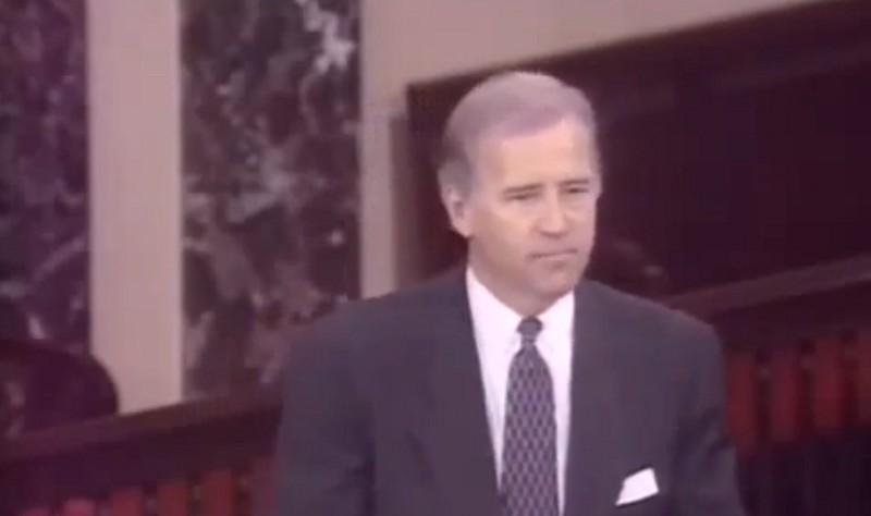 Joe Biden addresses the Senate in 1992. CREDIT: SCREENSHOT