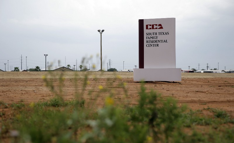 The entrance to the South Texas Family Residential Center in Dilley, Texas. CREDIT: AP PHOTO/ERIC GAY, FILE