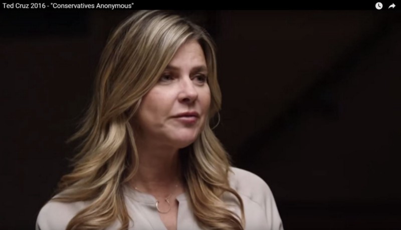 Amy Lindsay’s history as an actress in adult films wasn’t known to the Cruz campaign when she was cast for an ad. CREDIT: SCREENSHOT