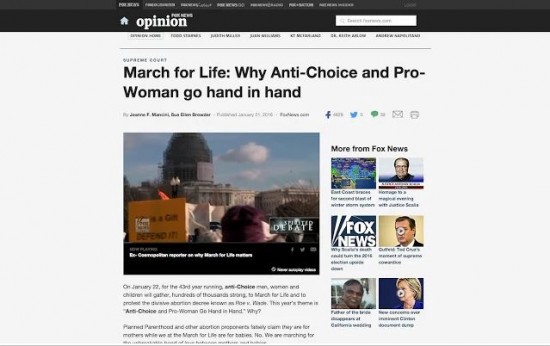 An example of how the Google extension changes the text in stories about abortion